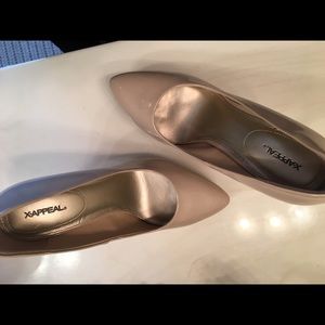 Beige colored high heels